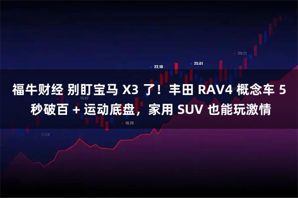 福牛财经 别盯宝马 X3 了！丰田 RAV4 概念车 5 秒破百 + 运动底盘，家用 SUV 也能玩激情