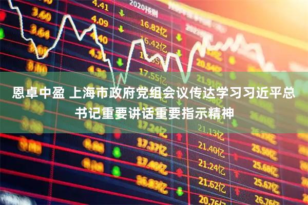 恩卓中盈 上海市政府党组会议传达学习习近平总书记重要讲话重要指示精神